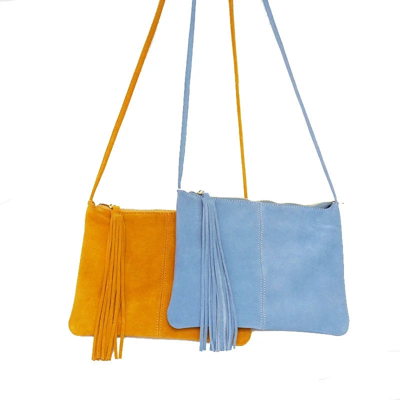 Colorful suede purse