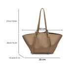 Modern leather tote bag