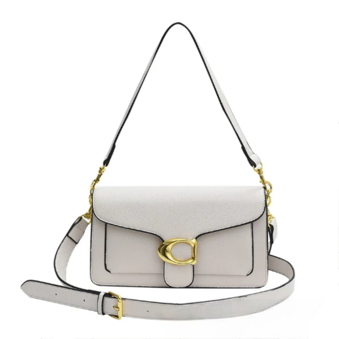 Designer inspired leather crossbody bag