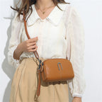 Lightweight leather sling bag