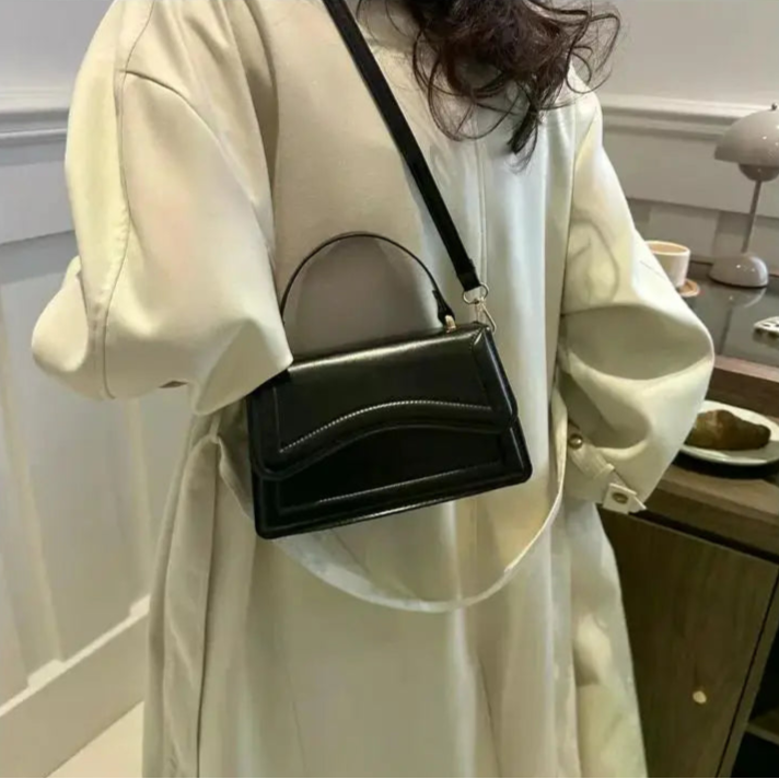 Elegant small leather crossbody bag