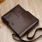 Versatile leather crossbody bag