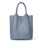 Modern leather tote bag