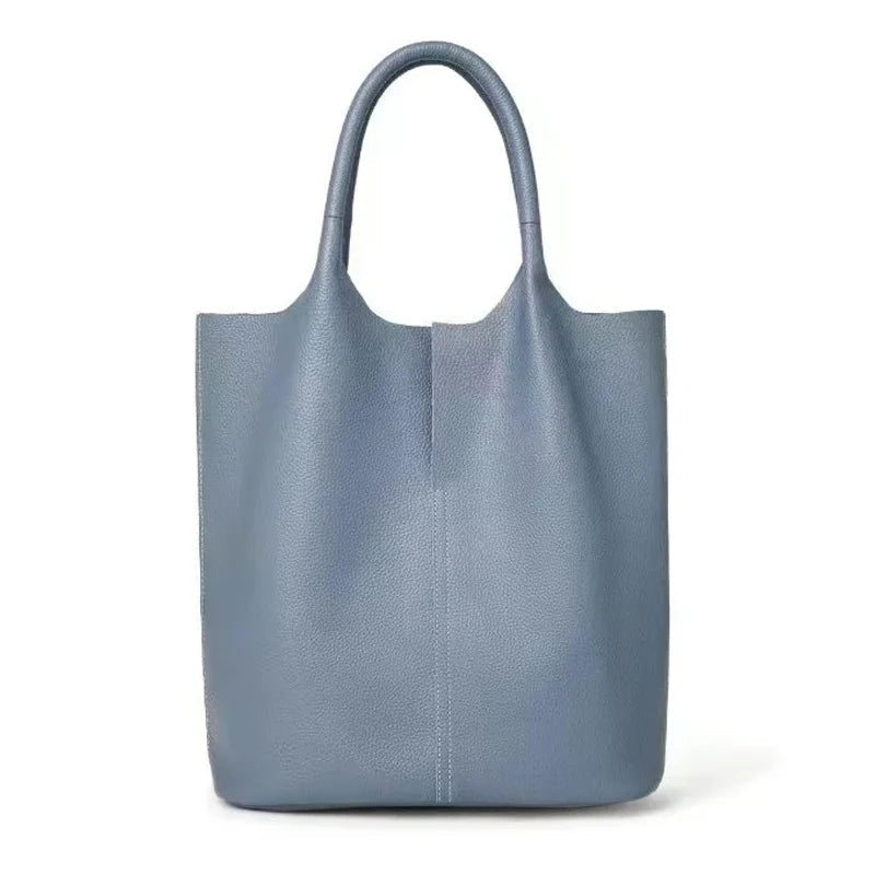 Modern leather tote bag