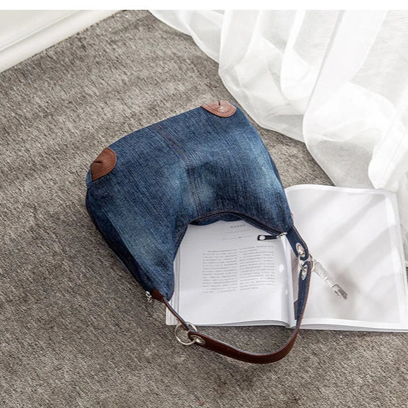 Casual denim slouch bag