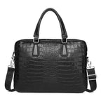 Women's leather laptop tote bag
