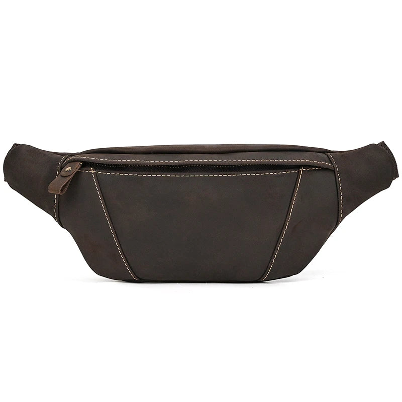 Men's leather chest bag