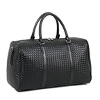 Business leather weekender duffle bag