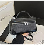 Crossbody denim purse with adjustable strap