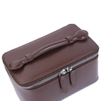 Travel leather vanity bag