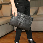 Large leather clutch