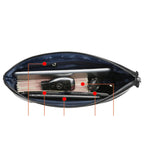 Minimalist leather clutch with detachable strap