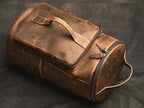 Leather rucksack for men