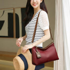 Leather handbag for work, shopping, or travel