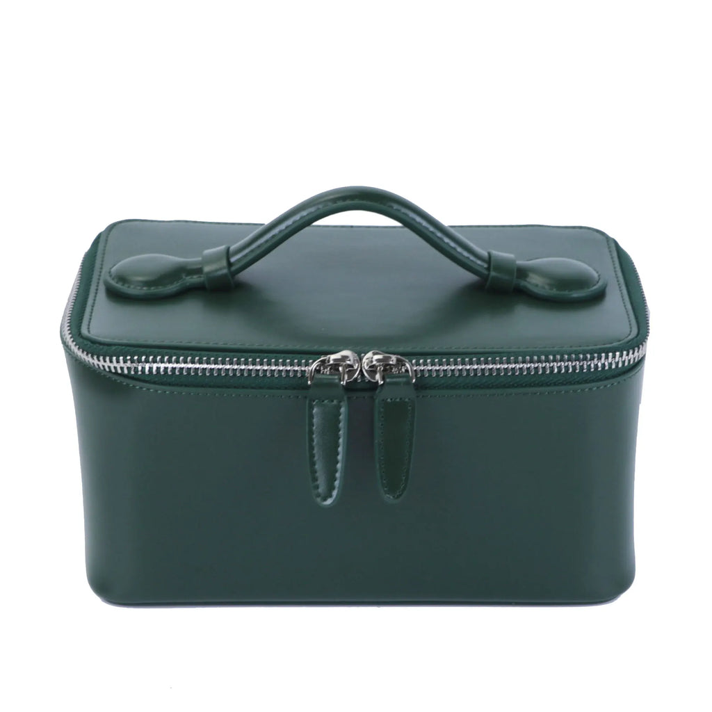 Travel leather vanity bag