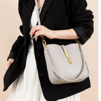 Functional leather crossbody bag