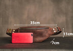 Streetwear-style leather bum bag