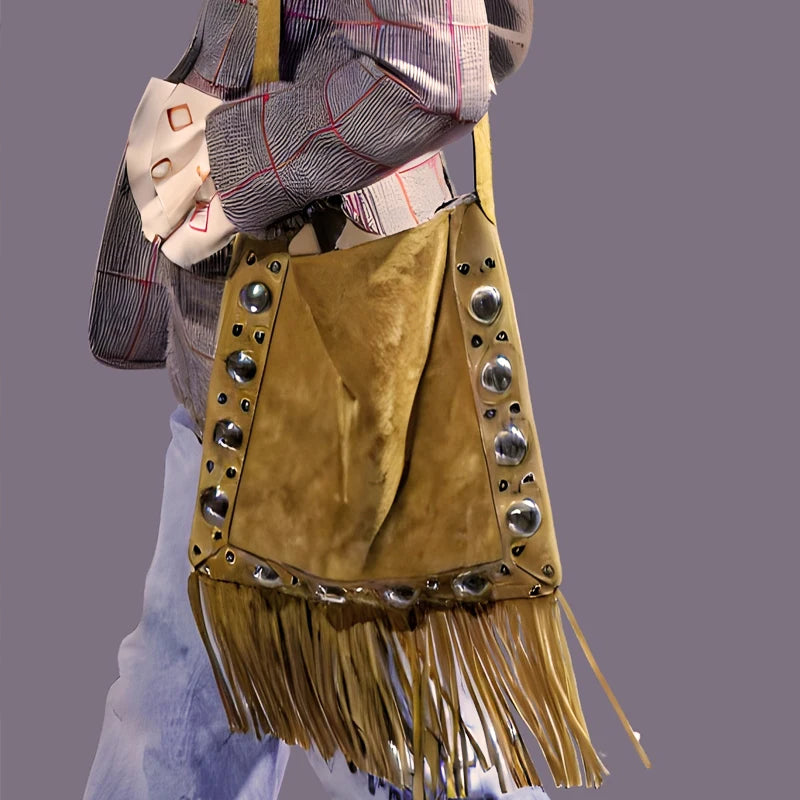 Soft suede shoulder purse