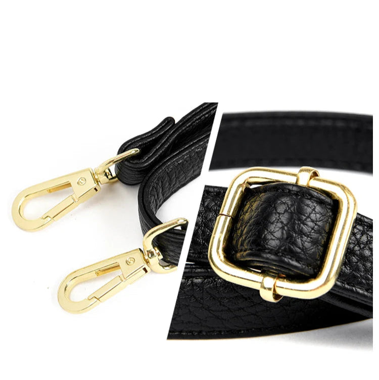 Leather shoulder handbag