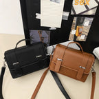 Compact leather crossbody bag