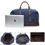 Leather men travel weekender bag