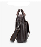 Vintage leather laptop briefcase