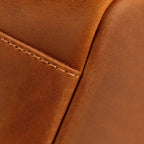 Durable travel leather toiletry bag