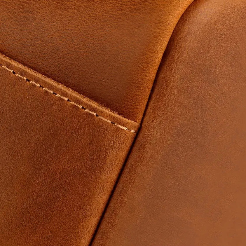Durable travel leather toiletry bag
