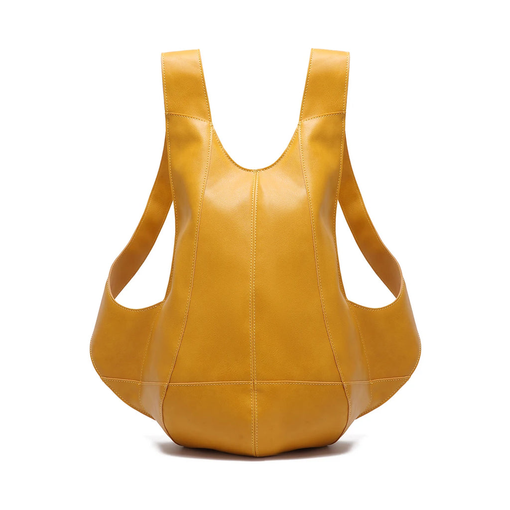 Anti-theft leather backpack