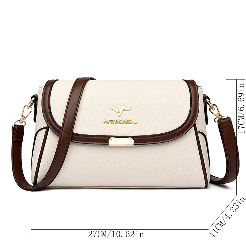 Versatile leather crossbody bag