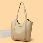 Elegant soft leather tote bag