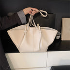 Modern leather tote bag