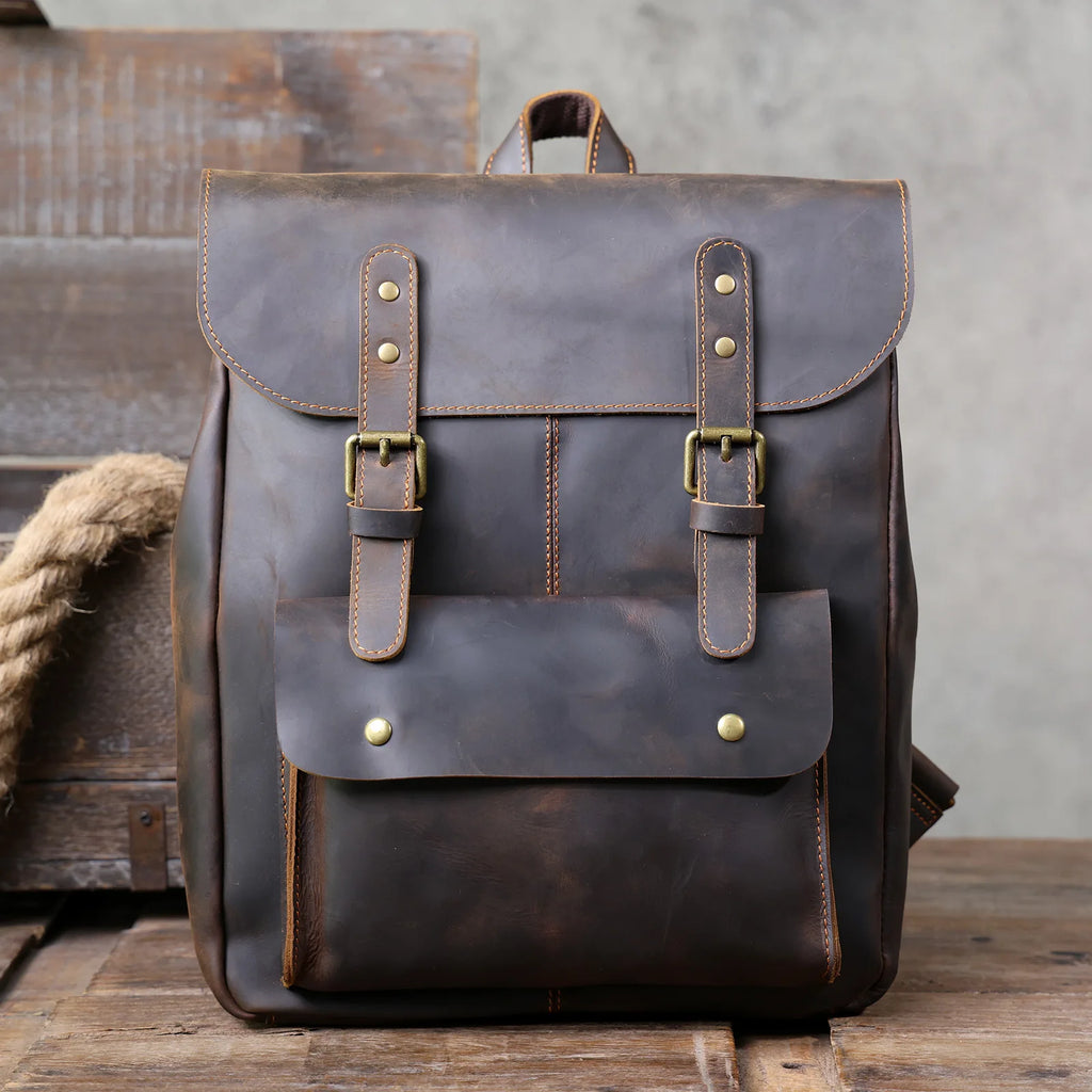 Stylish leather rucksack