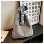 Women’s casual corduroy shoulder tote bag
