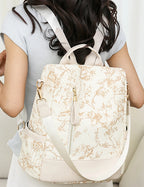 Women’s anti-theft leather knapsack