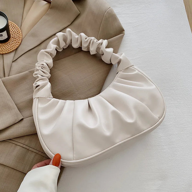 Quilted leather hobo bag