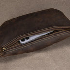Compact leather fanny pack