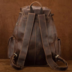 Leather rucksack for work and travel
