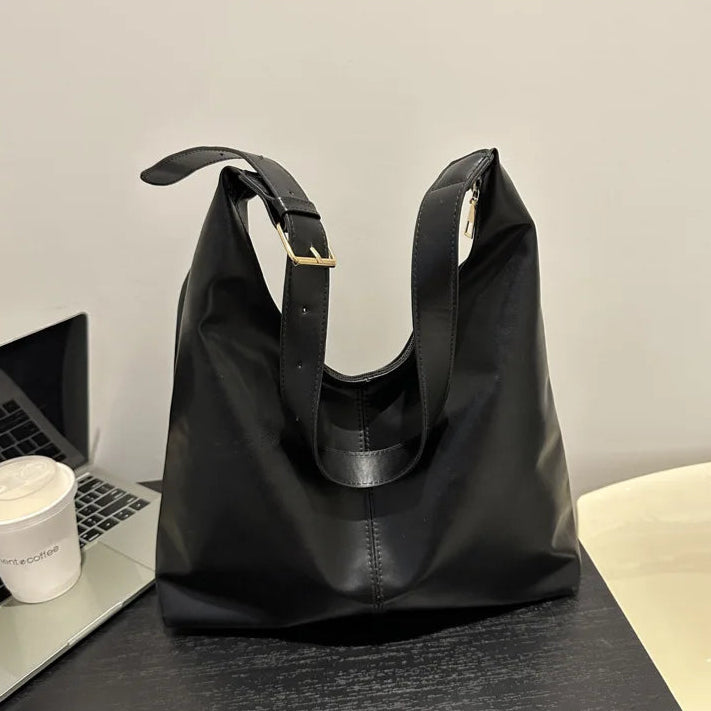 Classic soft leather tote bag for women
