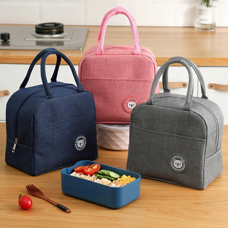 Small black insulated lunch bag
