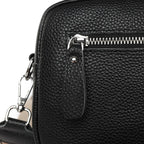 Textured leather crossbody bag