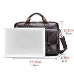 Vintage leather laptop briefcase