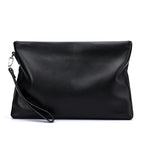 Leather clutch with wrist strap