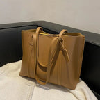Trendy soft leather tote bag