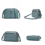 Lightweight leather sling bag