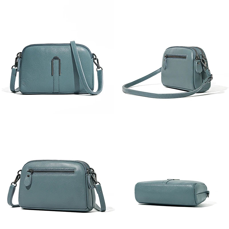 Lightweight leather sling bag