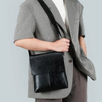 Versatile leather crossbody bag