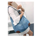 Casual denim slouch bag