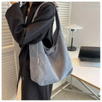 Women’s casual corduroy shoulder tote bag