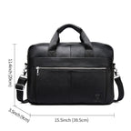 Leather laptop portfolio bag